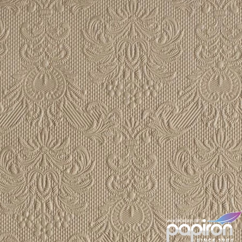 Szalvéta Ambiente Elegance Taupe dombornyomott 33x33cm 3rétegű 15db/csom