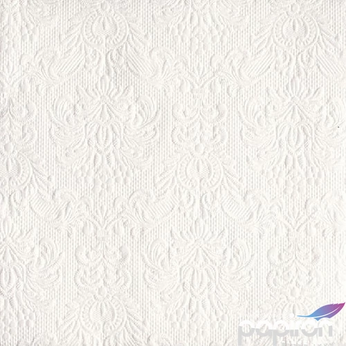 Szalvéta Ambiente Elegance white dombornyomott 40x40cm,15db-os