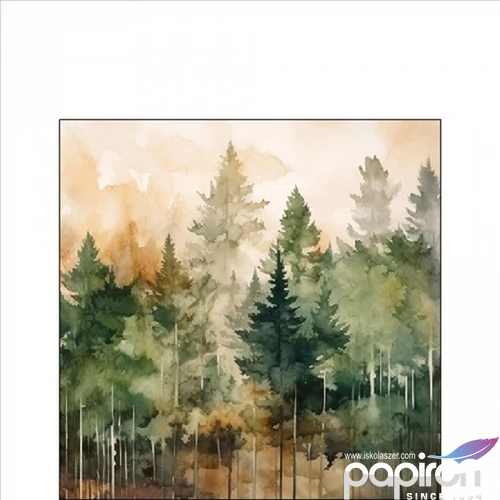 Szalvéta Ambiante Evergreen trees papírszalvéta 25x25cm,15db-os