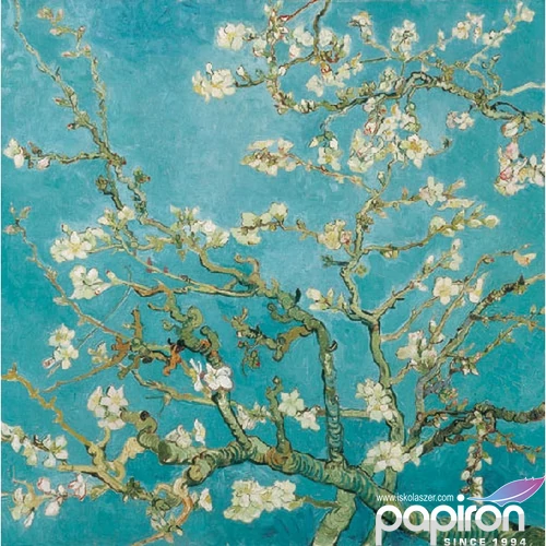 Szalvéta Ambiente virágos Almond Blossom dombornyomott 33x33cm, 3rétegű 20db/csomag
