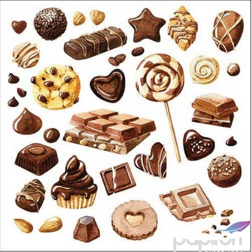 Szalvéta Ambiante Sweet chocolates papírszalvéta 33x33cm,20db-os