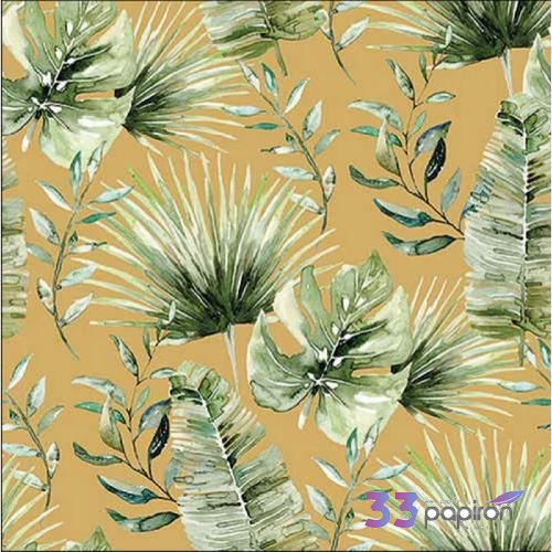 Szalvéta Ambiante jungle Jungle leaves godl papírszalvéta 33x33cm,20db-os