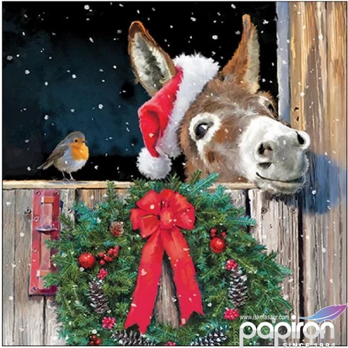 Szalvéta Ambiante Friends With Donkey papír papírszalvéta 25x25cm,15db-os
