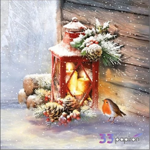 Szalvéta Ambiante karácsonyi 20db/csomag 3rétegű papírszalvéta 33x33cm,20db-os