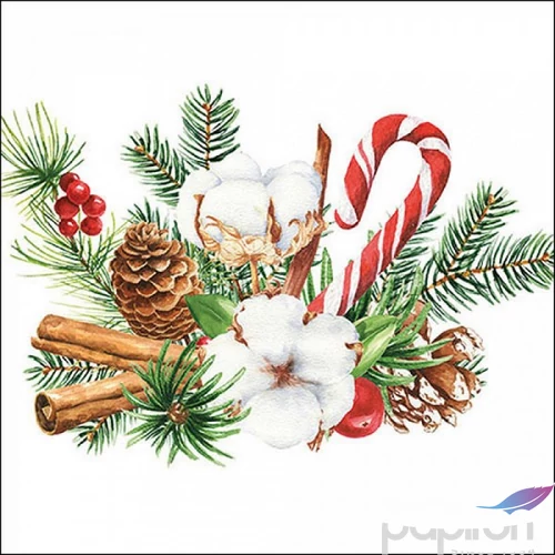 Szalvéta Ambiante Christmas arrangement papír papírszalvéta 33x33cm,20db-os