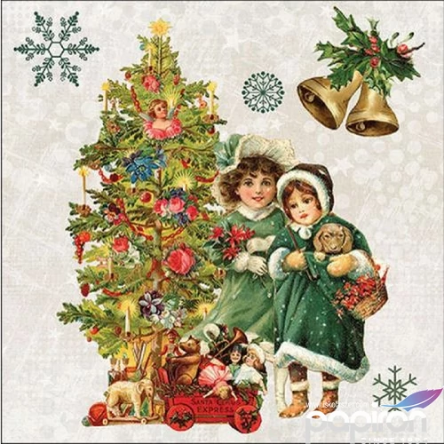 Szalvéta Ambiante Nostalgic Christmas papírszalvéta 33x33cm,20db-os