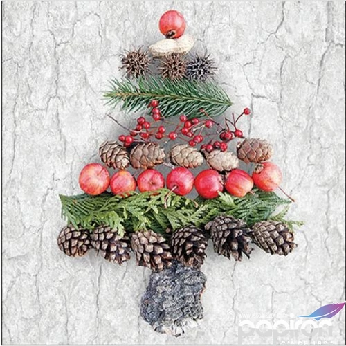 Szalvéta Ambiante Deco tree grey papír papírszalvéta 33x33cm,20db-os