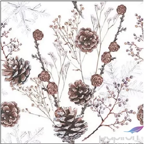 Szalvéta Ambiante Pine cones papírszalvéta 25x25cm,15db-os