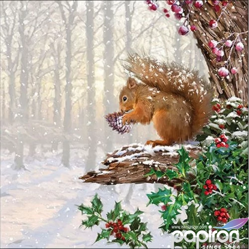 Szalvéta Ambiante Squirrel in tree papírszalvéta 33x33cm,20db-os
