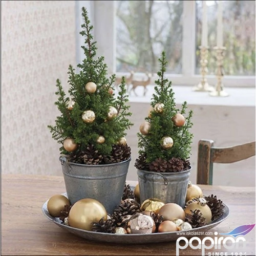 Szalvéta Ambiante Christmas deco papír papírszalvéta 33x33cm,20db-os