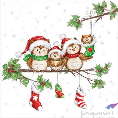 Szalvéta Ambiante Owl family papírszalvéta 33x33cm,20db-os