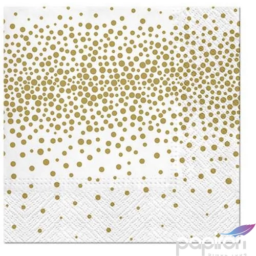 Szalvéta Ambiente Confetti gold papírszalvéta 33x33cm,20db-os
