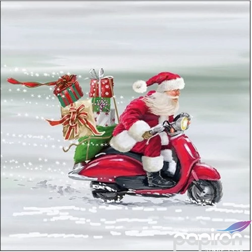 Szalvéta Ambiante Lightning Fast Santa papírszalvéta 33x33cm,20db-os