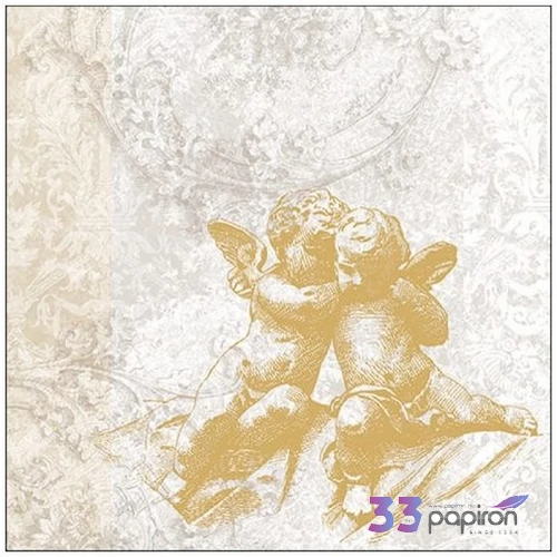 Szalvéta Ambiante karácsonyi Classic Angels Godl papír papírszalvéta 33x33cm,20db-os