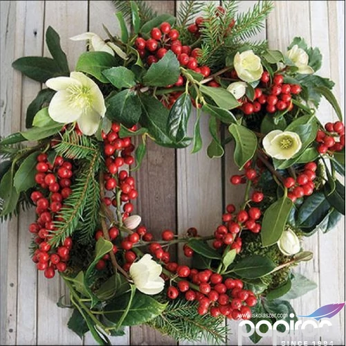 Szalvéta Ambiante Handmade wreath papír papírszalvéta 33x33cm,20db-os