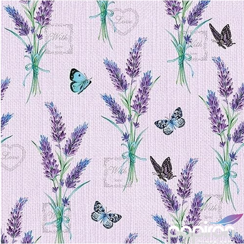 Szalvéta Ambiante Lavender With Love Lilac papírszalvéta 33x33cm,20db-os
