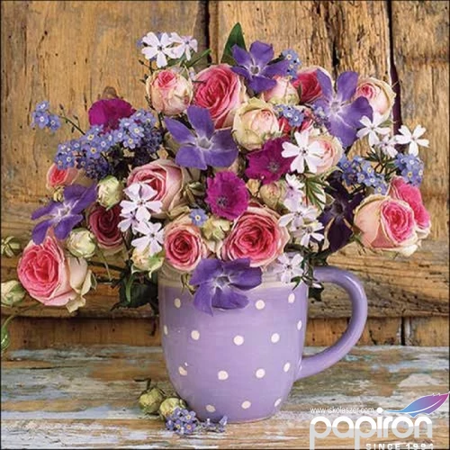Szalvéta Ambiante Mug with flowers papírszalvéta 33x33cm,20db-os