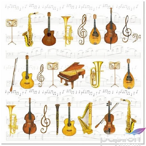 Szalvéta Ambiente Orchestra dombornyomott 33x33cm, 3rétegű 20db/csomag