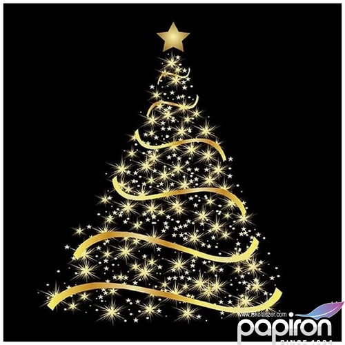 Szalvéta Ambiante Shining Tree black papírszalvéta 33x33cm,20db-os