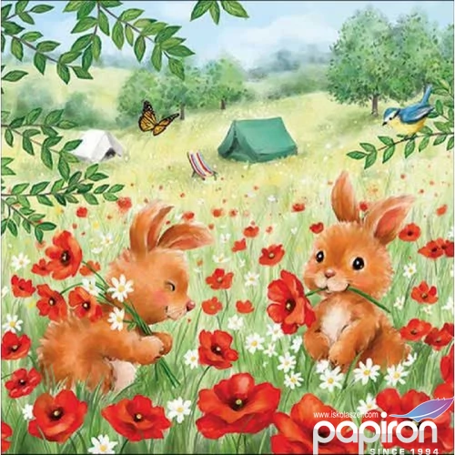 Szalvéta Ambiante Summer camp papírszalvéta 33x33cm,20db-os