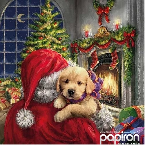 Szalvéta Ambiante Puppy At Fire papírszalvéta 33x33cm,20db-os