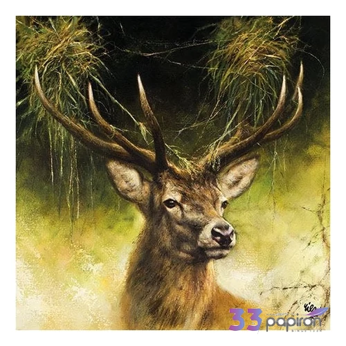 Szalvéta Ambiente Proud Deer 33x33cm 3rétegű, 20db/csomag