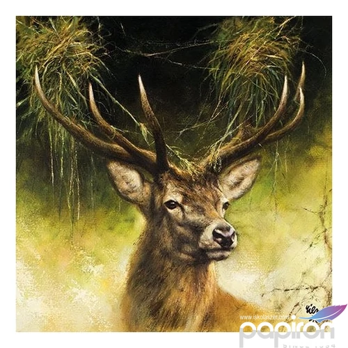 Szalvéta Ambiente Proud Deer 33x33cm 3rétegű, 20db/csomag 