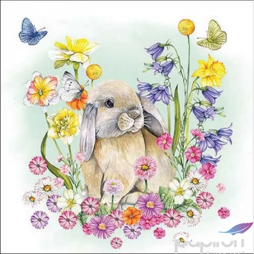 Szalvéta Ambiante Little rabbit papírszalvéta 33x33cm,20db-os