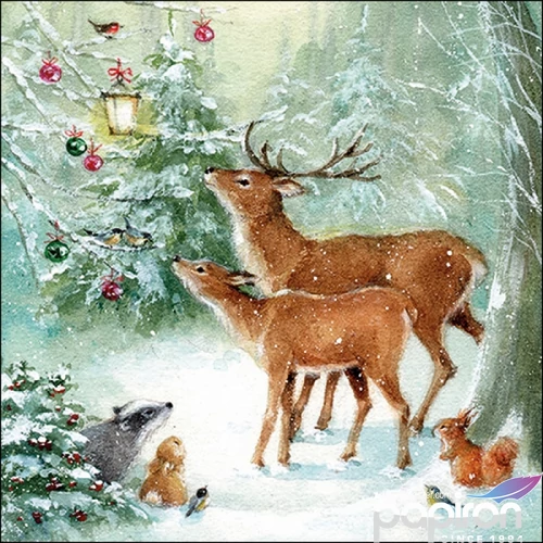 Szalvéta Ambiante Forest Cerebration papírszalvéta 33x33cm,20db-os