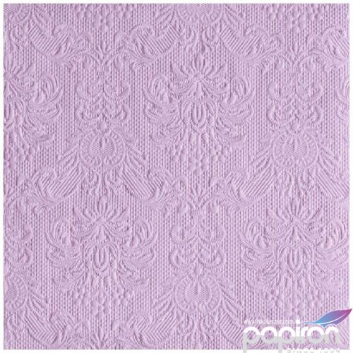 Szalvéta Ambiente Elegance light purple dombornyomott 40x40cm, 15db/csomag