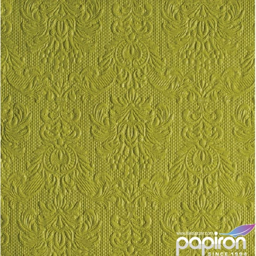 Szalvéta Ambiente Elegance green dombornyomott 33x33cm 3rétegű 15db/csom