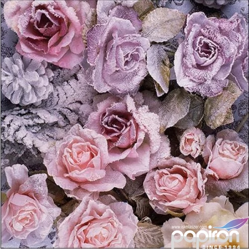 Szalvéta Ambiante Winter Roses papírszalvéta 33x33cm,20db-os