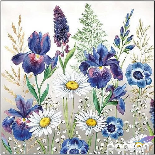 Szalvéta Ambiante Mixed Meadow Flowers papírszalvéta 33x33cm,20db-os