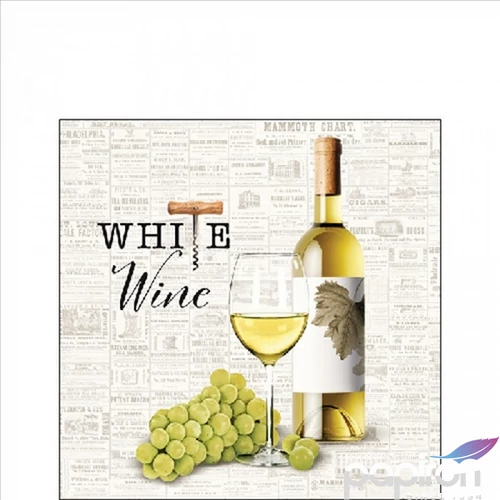 Szalvéta Ambiante White wine papírszalvéta 25x25cm,15db-os