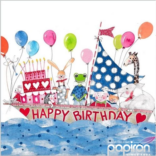 Szalvéta PPD Kid Boat papírszalvéta 33x33cm,20db-os