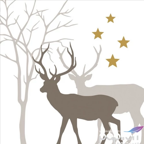 Szalvéta Ambiente Winter Deers papírszalvéta 33x33cm,20db-os