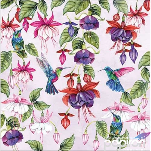 Szalvéta Ambiante Fuchsia papír papírszalvéta 33x33cm,20db-os