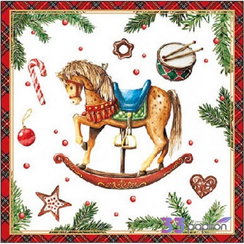 Szalvéta Classic rocking hors 25x25cm, 20db-os