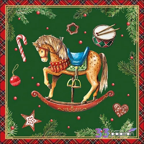 Szalvéta Classic rocking hors 33x33cm, 20db-os