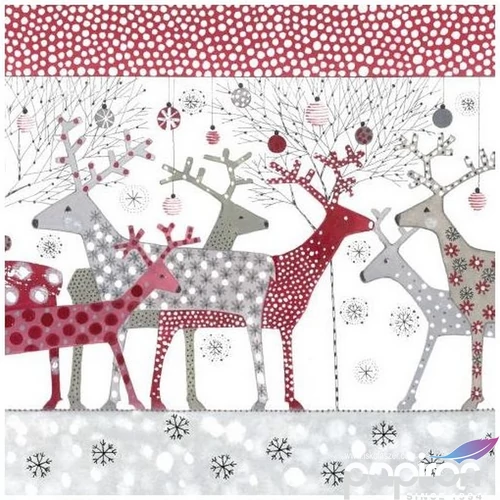 Szalvéta karácsonyi Scandic Christmas papírszalvéta 33x33cm,20db-os