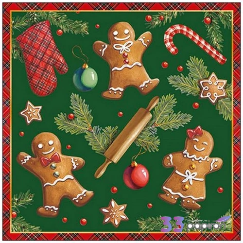 Szalvéta  Gingerbread cookies 25x25cm, 20db-os