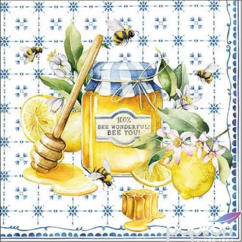 Szalvéta Ambiante Bee wonderful papír papírszalvéta 33x33cm,20db-os