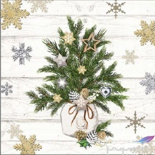 Szalvéta Ambiante Decorated Branches papírszalvéta 25x25cm,15db-os
