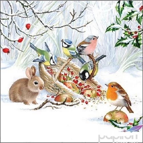 Szalvéta Ambiante Winter Treat papírszalvéta 25x25cm,15db-os