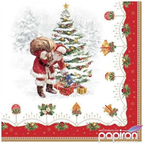 Szalvéta karácsonyi , Nostalgic Christmas papírszalvéta 33x33cm,20db-os
