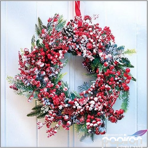 Szalvéta Ambiante Frozen Wreath papír papírszalvéta 33x33cm,20db-os
