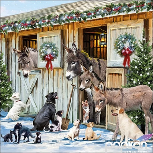Szalvéta Ambiante Animal Friends 20db-os papírszalvéta 33x33cm,20db-os