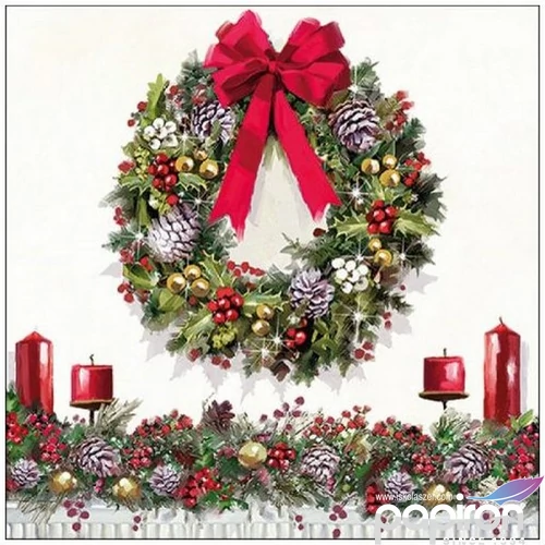 Szalvéta Ambiante Bow On Wreath 20db-os papírszalvéta 33x33cm,20db-os
