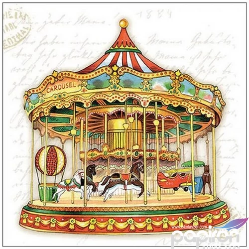 Szalvéta Ambiante Carousel papír papírszalvéta 33x33cm,20db-os