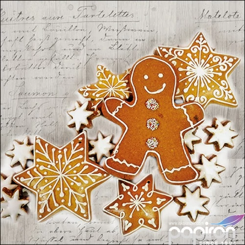 Szalvéta Ambiante Christmas Baking papír papírszalvéta 33x33cm,20db-os